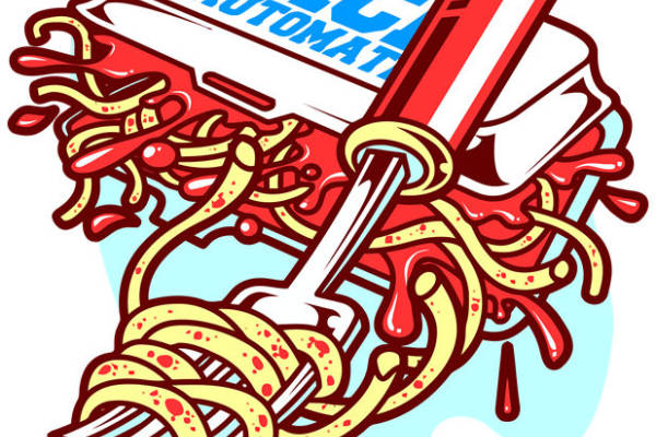 创意裁片印花服装:个性热狗与番茄酱设计