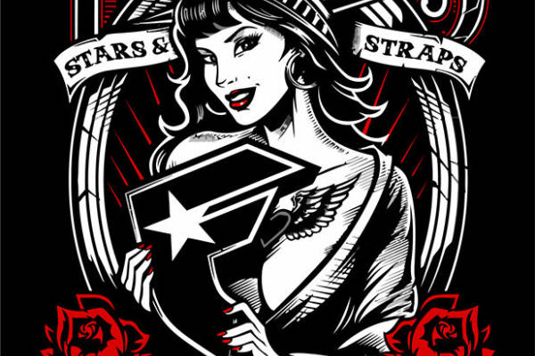 复古风格服装印花：星星与条纹的时尚裁片印花设计