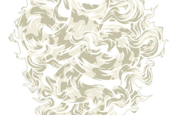 时尚潮流狮子头裁片印花服装印花设计