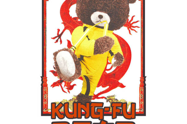 功夫熊裁片印花服装,展现中国风武术文化