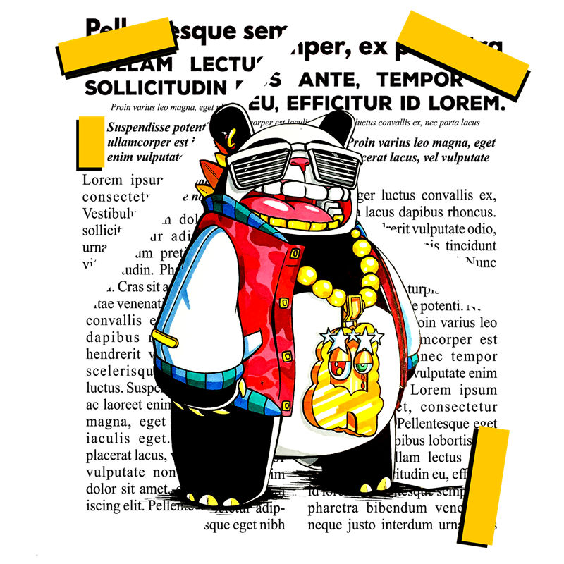 时尚街头风裁片印花服装印花设计，展现个性潮流