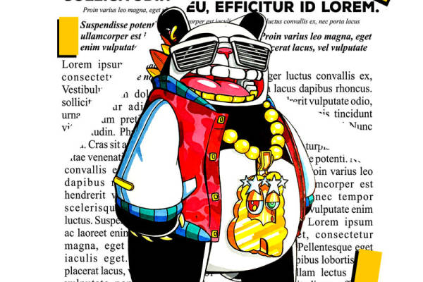 时尚街头风裁片印花服装印花设计,展现个性潮流