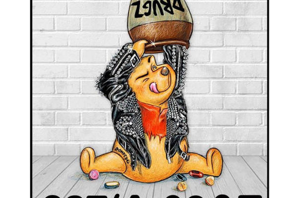 时尚街头风格狗头裁片印花服装印花设计