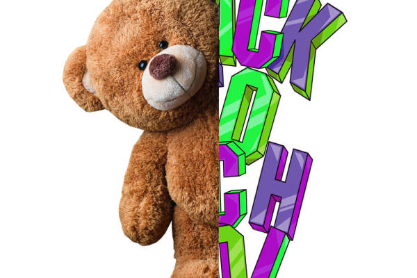 可爱泰迪熊裁片印花服装 时尚街头风格服装印花设计