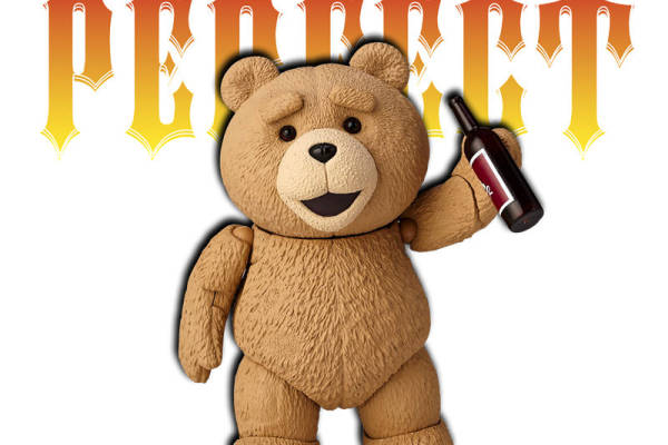 创意裁片印花服装：可爱泰迪熊与葡萄酒主题设计