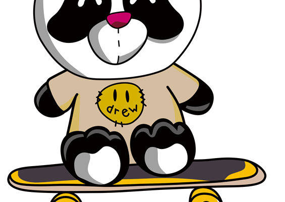 上海熊猫滑板裁片印花服装,潮流街头风格