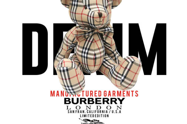 经典格子裁片印花服装，Burberry限量版时尚毛绒玩具