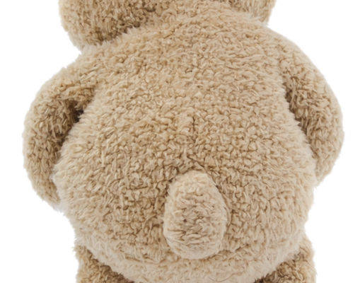 温暖舒适米色毛绒玩具熊裁片印花服装印花设计