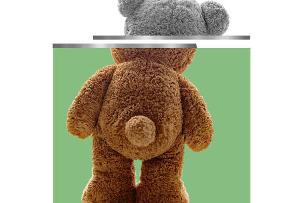 创意裁片印花服装:可爱泰迪熊图案设计