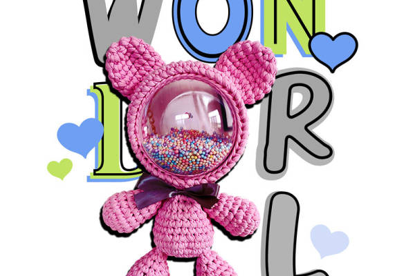 梦幻粉色毛绒裁片印花服装，打造童话世界风格