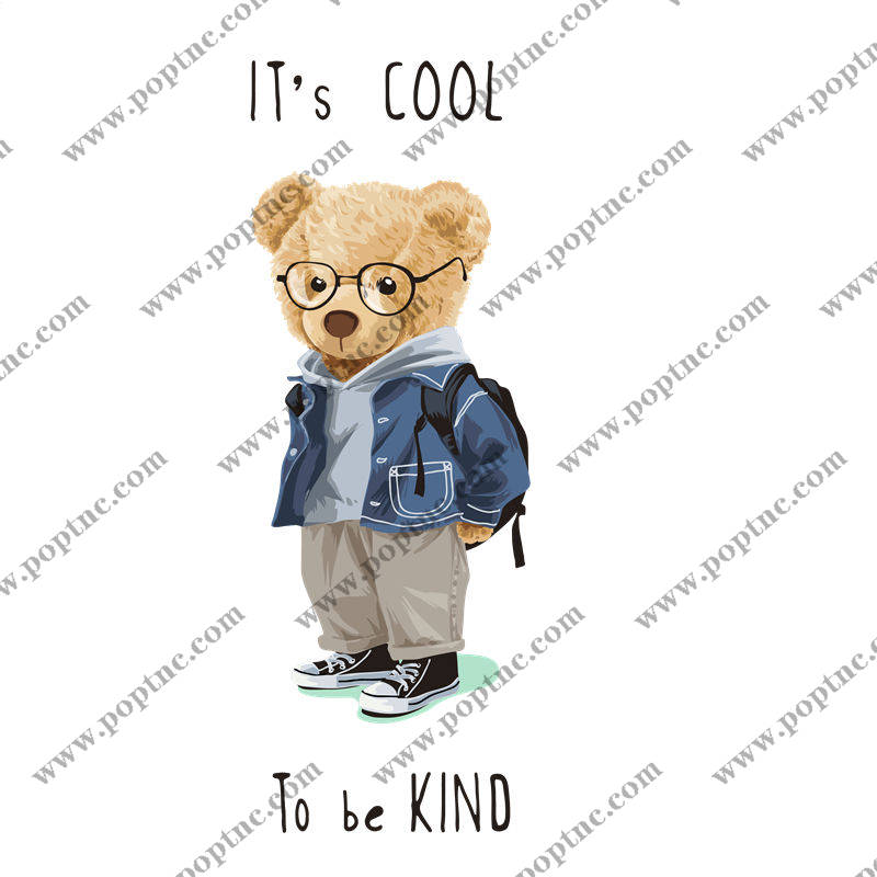 时尚泰迪熊裁片印花服装,展现个性与善良