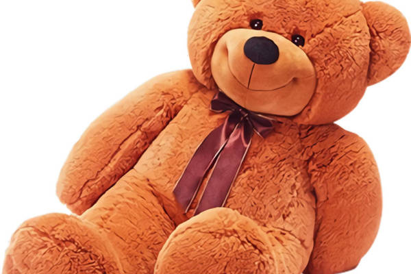 经典棕色毛绒泰迪熊裁片印花服装印花设计