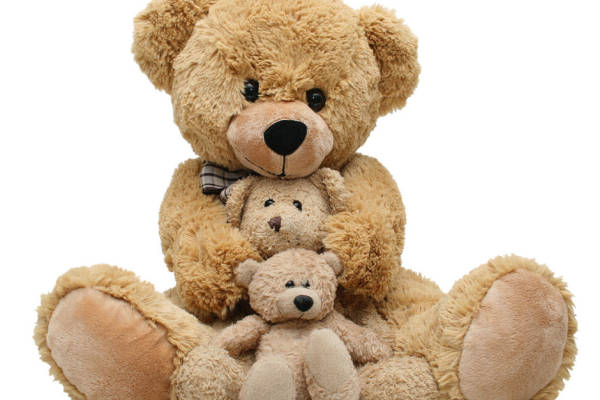 温馨亲子时光:柔软舒适泰迪熊裁片印花服装