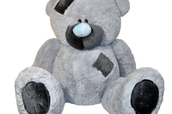 可爱灰色毛绒玩具熊裁片印花服装印花设计