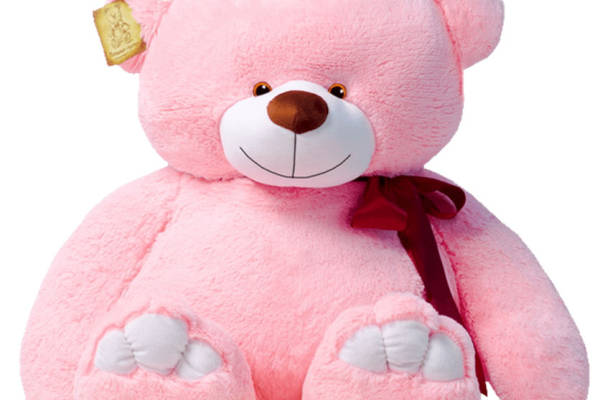 可爱粉色泰迪熊裁片印花服装印花设计