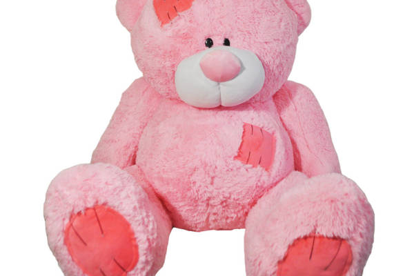 可爱粉色毛绒熊裁片印花服装印花设计