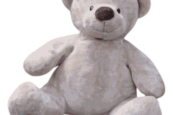 可爱灰色毛绒玩具熊裁片印花服装印花设计