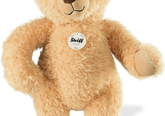 经典款Steiff裁片印花服装泰迪熊玩偶