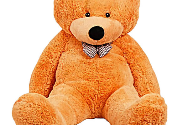 经典格子领带棕色毛绒玩具熊裁片印花服装