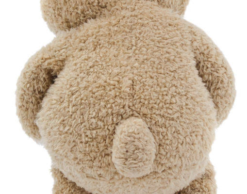 可爱米色毛绒泰迪熊裁片印花服装印花设计