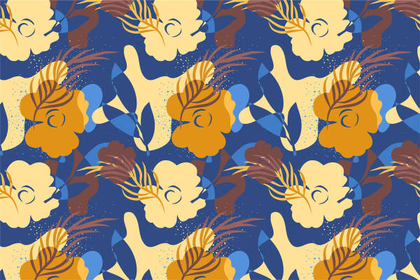 时尚海洋风格面料印花设计,夏日服装印花图案