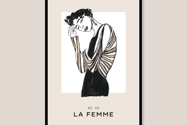 现代艺术风格女性裁片印花服装印花设计