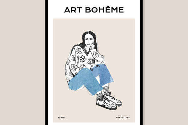 时尚艺术裁片印花服装:现代波西米亚风格印花设计