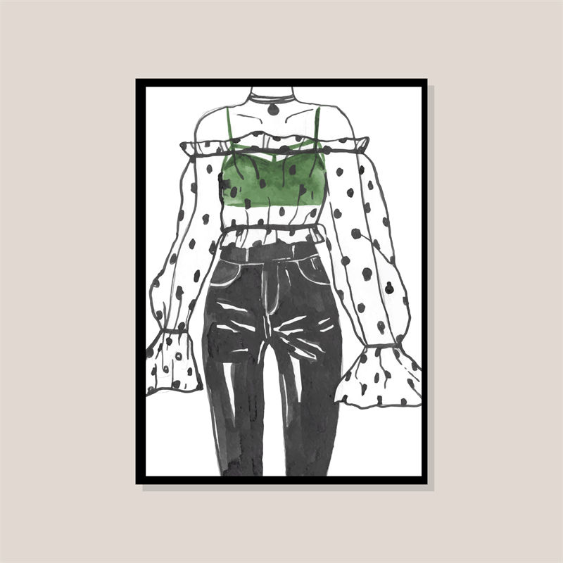 时尚波点裁片印花服装：打造个性街头风格