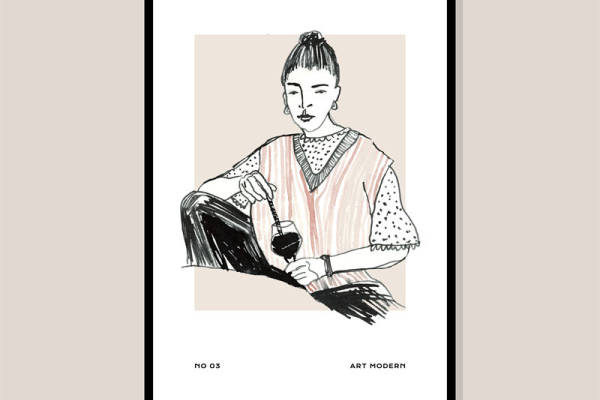 现代艺术风格裁片印花服装印花设计