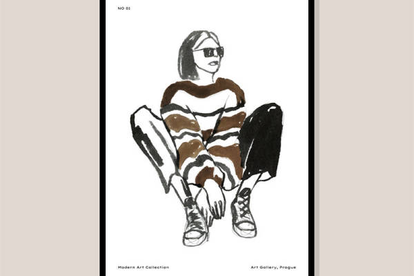 时尚潮流个性裁片印花服装印花设计