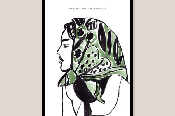 极简风格服装印花设计：优雅花卉图案裁片印花