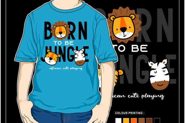 趣味动物裁片印花服装：BRN TO BE HINGE