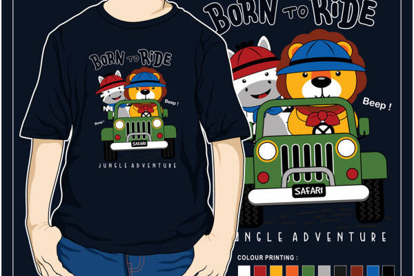 趣味动物探险队裁片印花服装,开启丛林冒险之旅