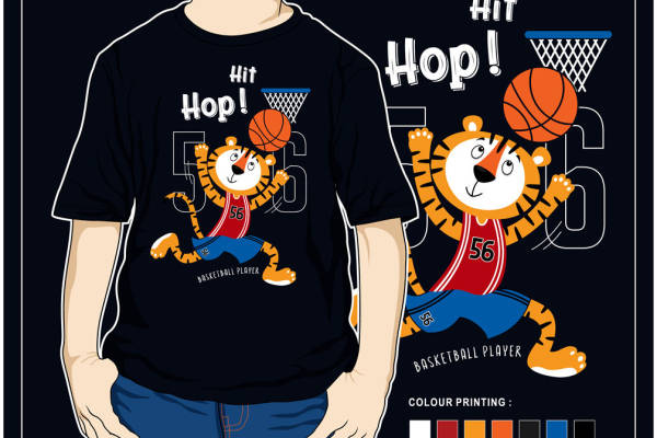 活力篮球主题裁片印花服装，打造运动时尚新潮流