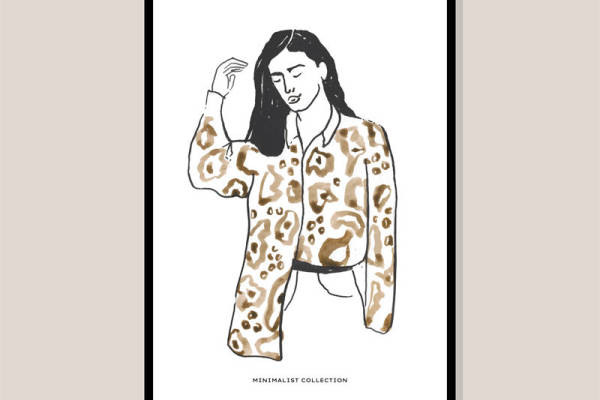 时尚豹纹裁片印花服装:极简主义风格下的优雅选择