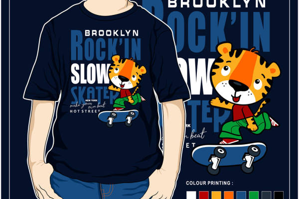 布鲁克林街头风裁片印花服装,展现个性滑板时尚