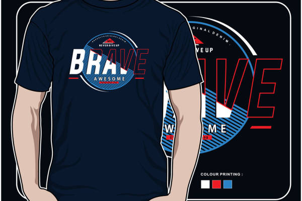 时尚勇敢主题裁片印花服装印花设计