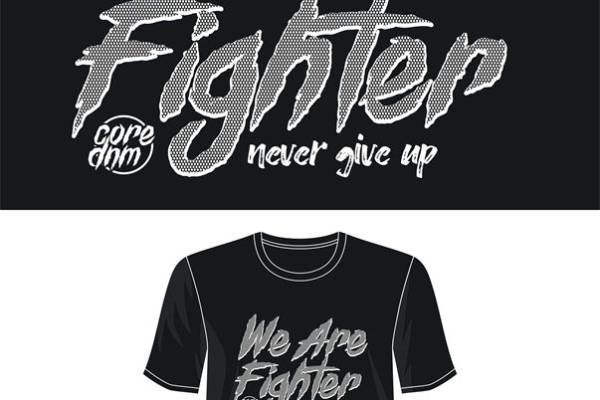 时尚励志裁片印花服装：我们永不放弃的宣言