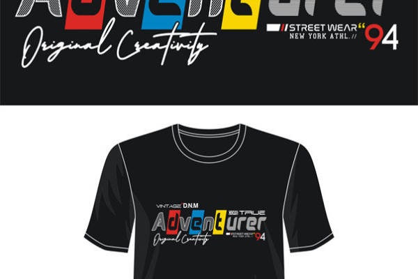 复古丹宁风格裁片印花服装：探险者原创设计