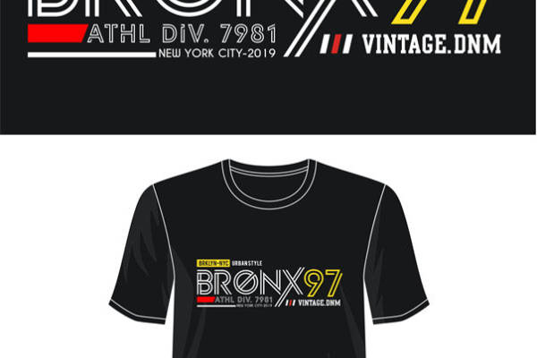 探索纽约复古风：BRONX97裁片印花服装印花T恤