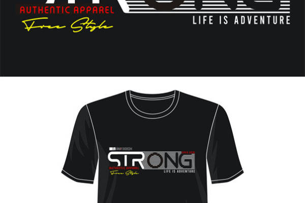 探索力量与冒险：裁片印花服装印花T恤设计