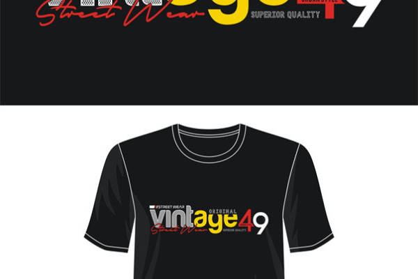 复古街头风裁片印花服装印花设计，展现个性与时尚