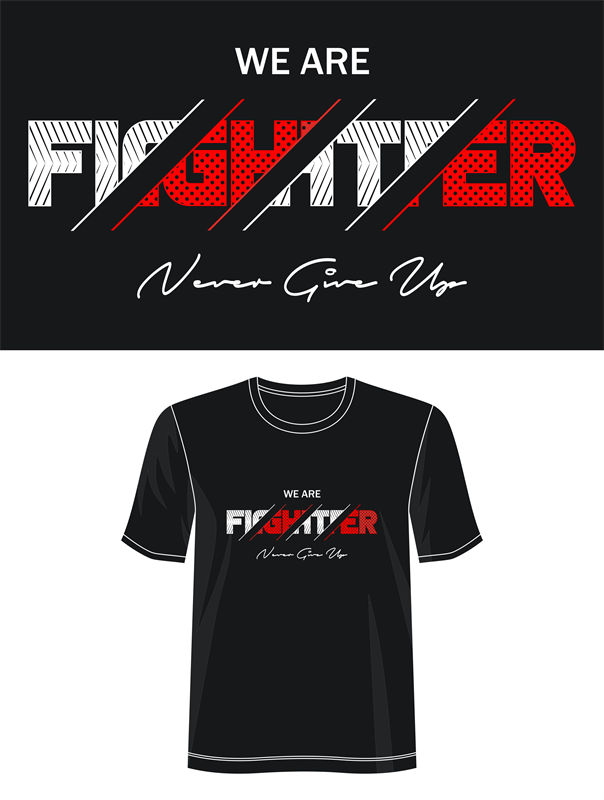 时尚潮流前线：探索'WE ARE FIGHTER'裁片印花服装