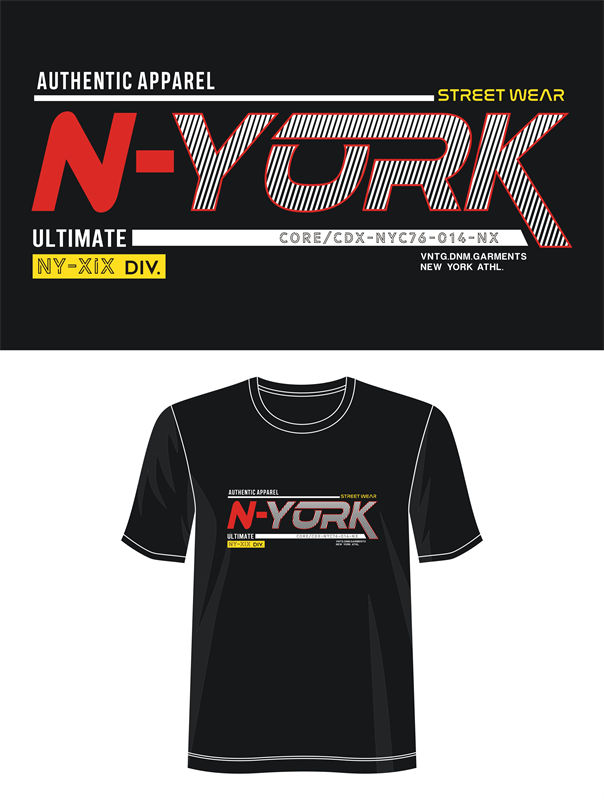探索纽约街头风格：N-YORK裁片印花服装印花T恤