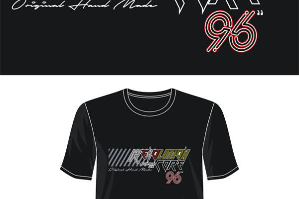 复古风格裁片印花服装：90年代街头潮流T恤设计