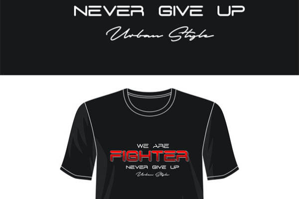 激励人心的裁片印花服装:我们是战士,永不放弃