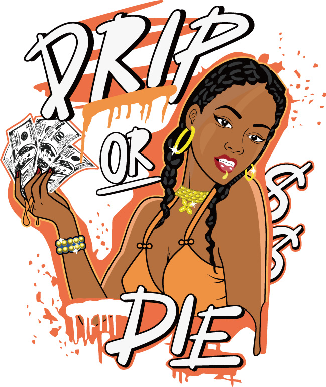 时尚潮流：'Drip or Dye'裁片印花服装印花设计