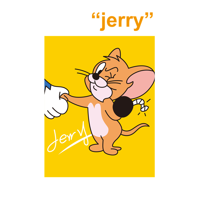 经典卡通角色Jerry裁片印花服装印花设计
