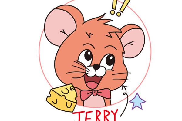 经典卡通角色Jerry裁片印花服装印花设计