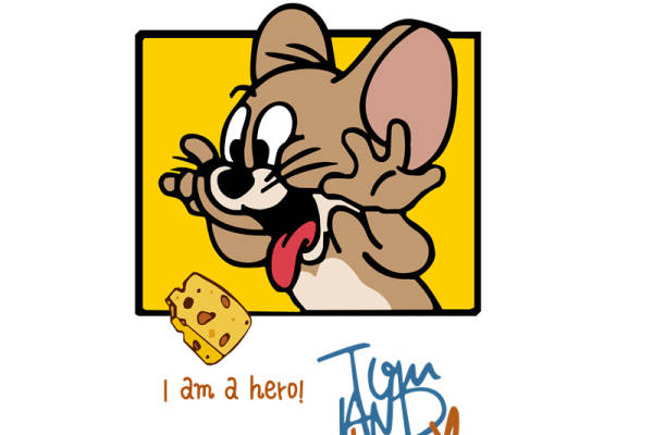 经典卡通老鼠裁片印花服装，展现个性与幽默